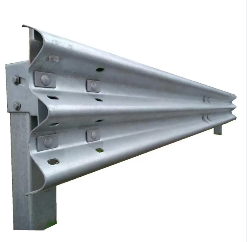 High-Performance Guardrail with Double Corrugated Design for Safety