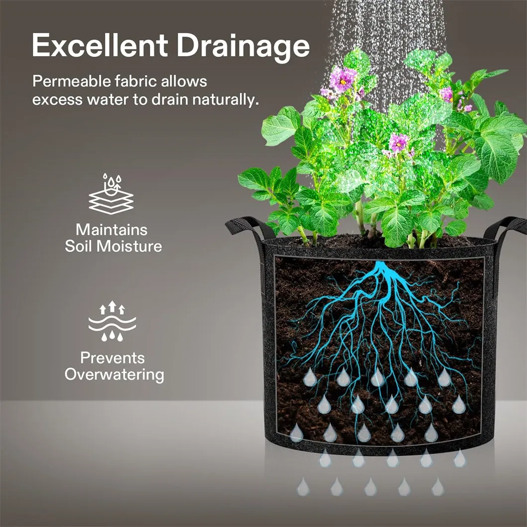 Eco-Friendly 7 Gallon Grow Bags - 20 Pack for Vibrant Plants