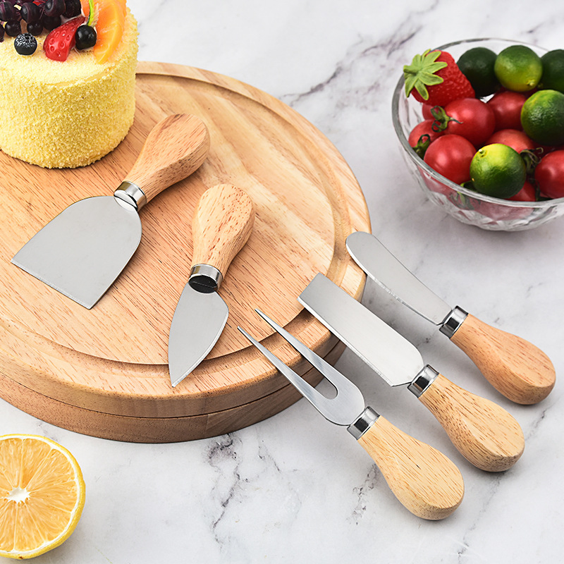 Cheese Board Set - Bamboo Charcuterie Boards with Wooden Appetizer & Cheese Platter