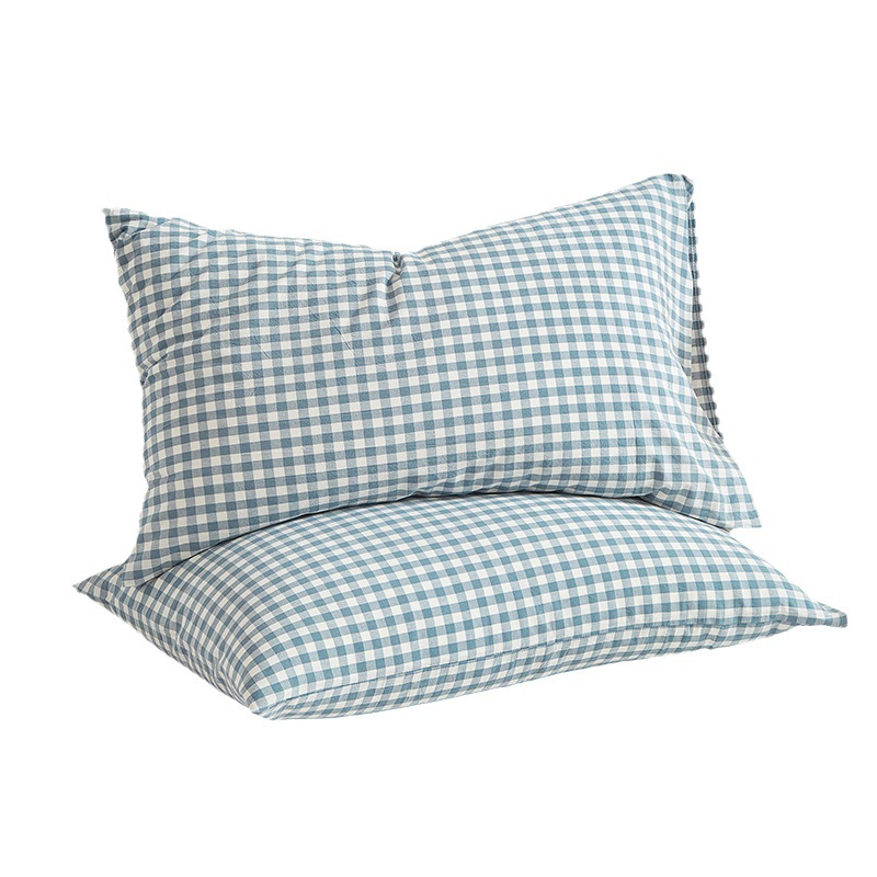 OEM Linen Plaid Color Simple Modern Dormitory Cotton Pillow Case