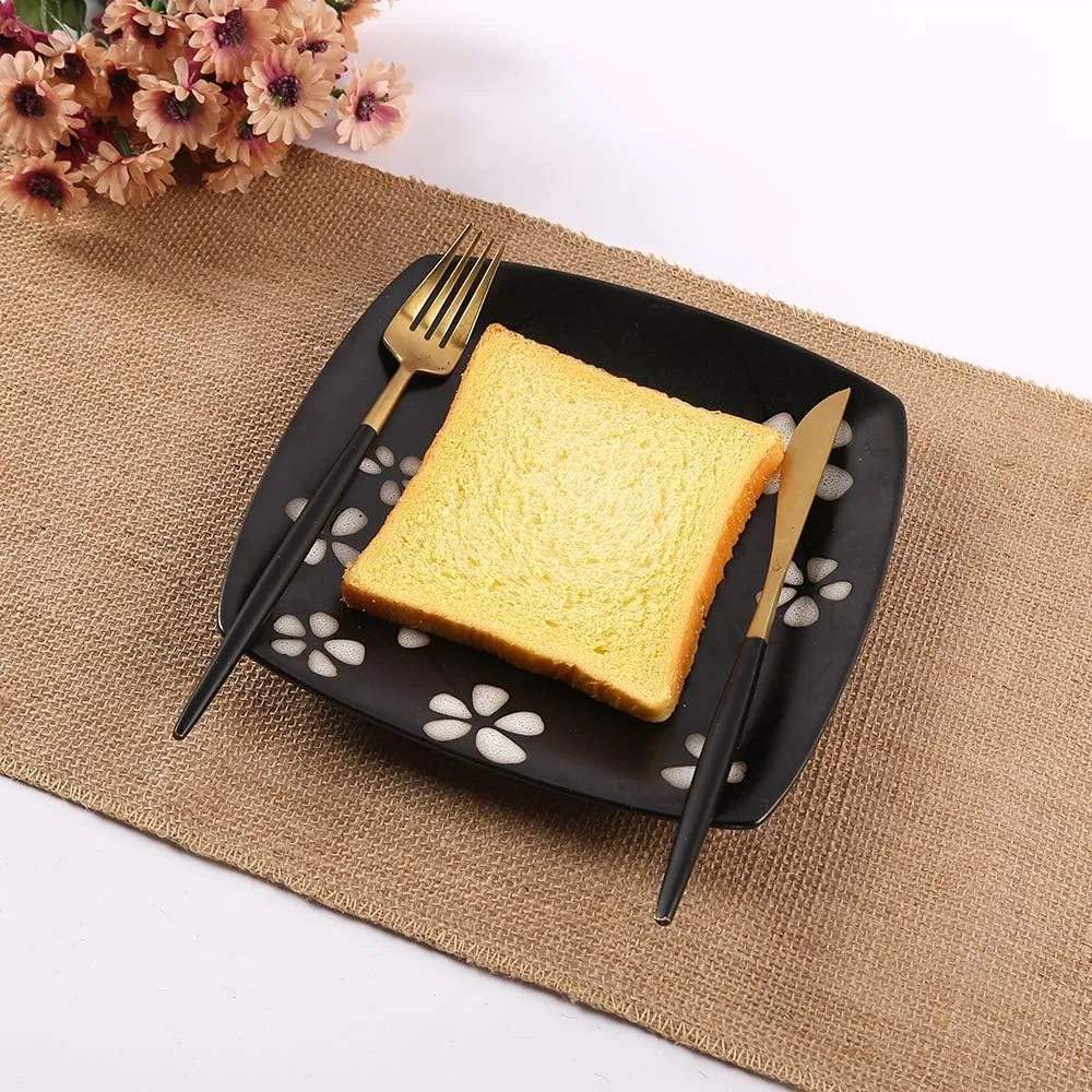 12 Inch X 10 Yards Burlap Table Runner, Natural Rustic Jute Table Runners, Burlap Roll