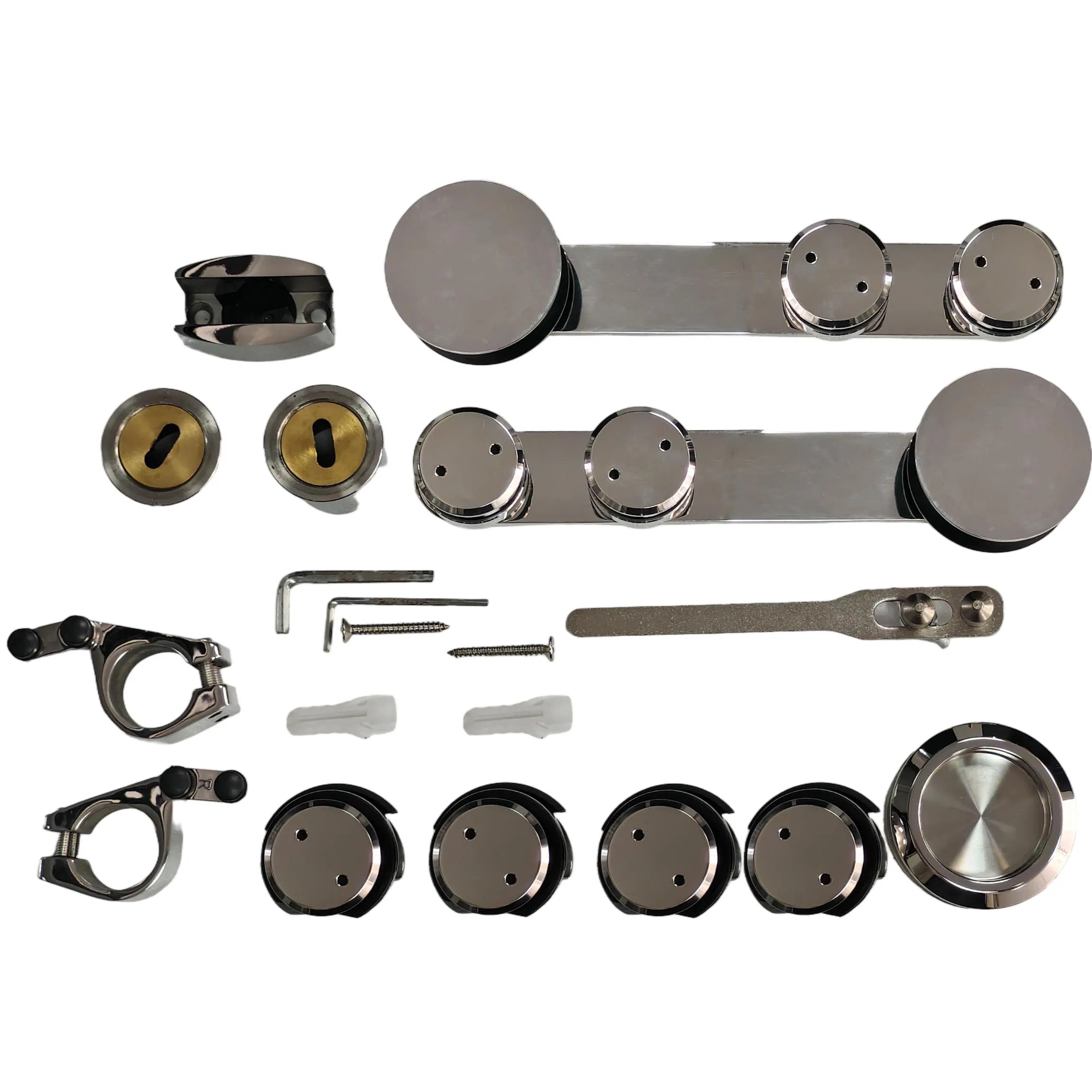 Комплект фурнитуры для раздвижной стеклянной двери без рамки