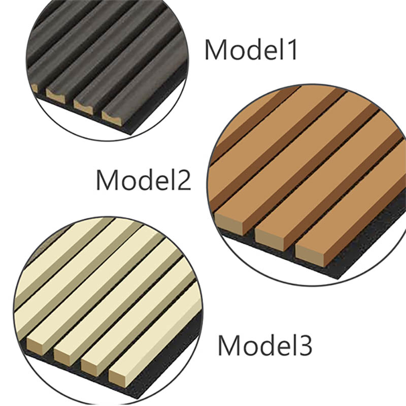 Decorative Acoustic 3D Printed Design Interior Composite Fluted Wall Panel with WPC