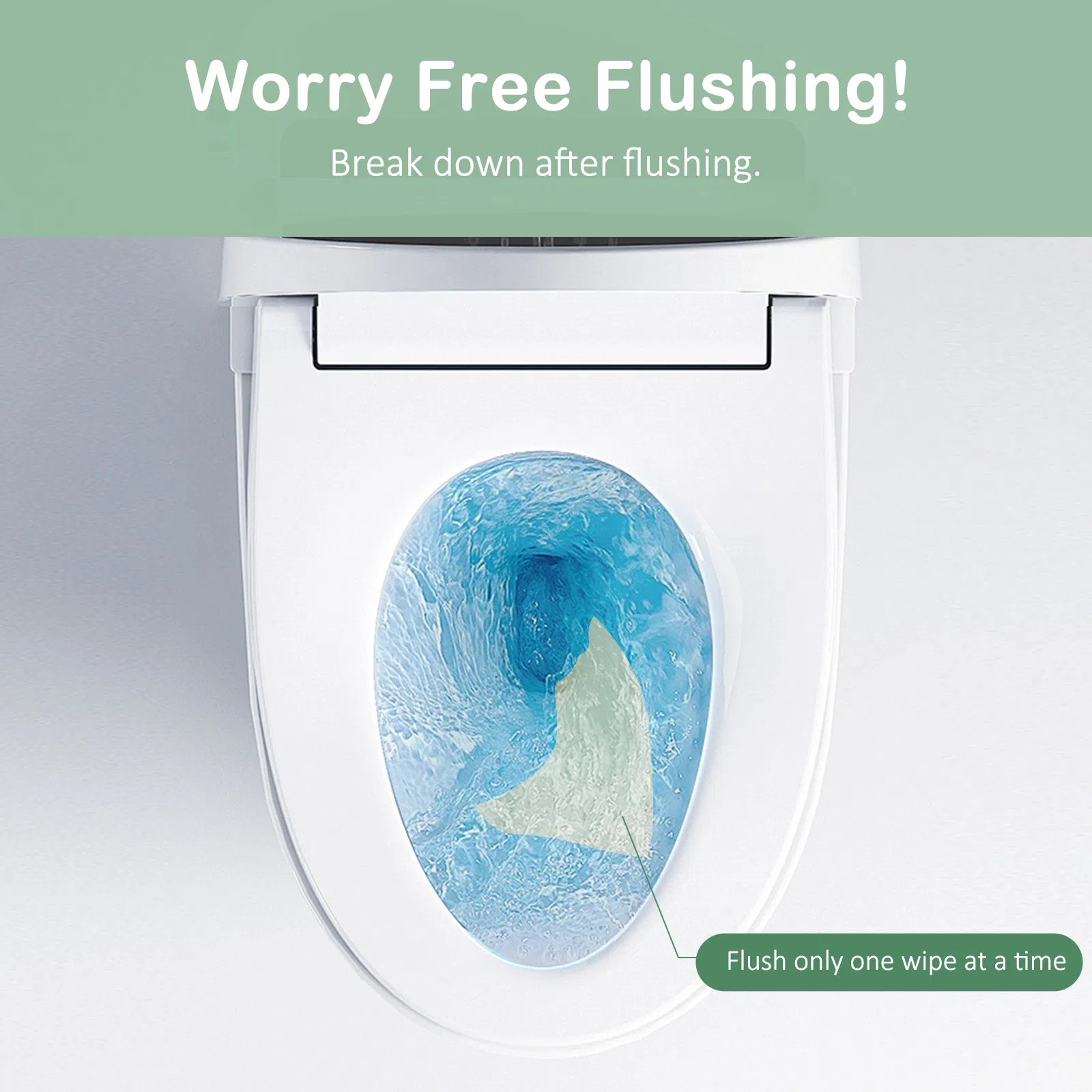 Bamboo Pulp Flushable Wipes Wet Wipes for Bathroom Eco-Friendly Water Tissue Paper