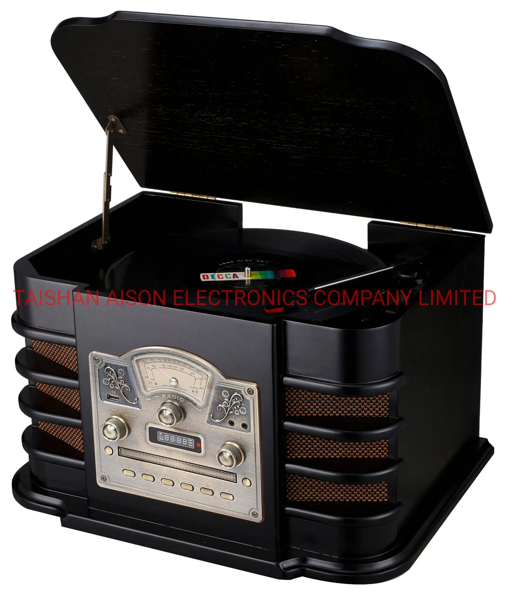 Деревянный граммофон с CD, USB и Bluetooth