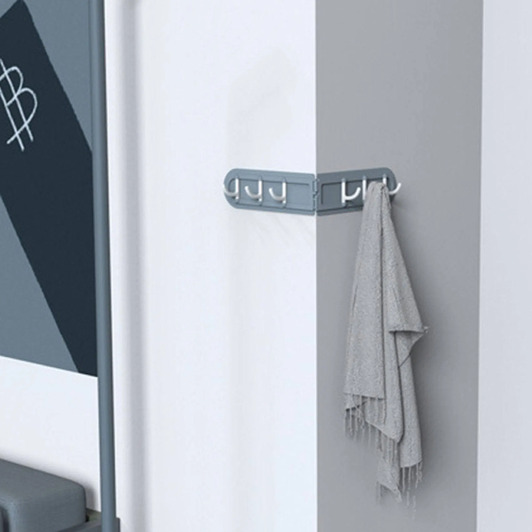 Household Storage Items Bathroom Hooks Wardrobe Closet Hook Foldable Corner Hook