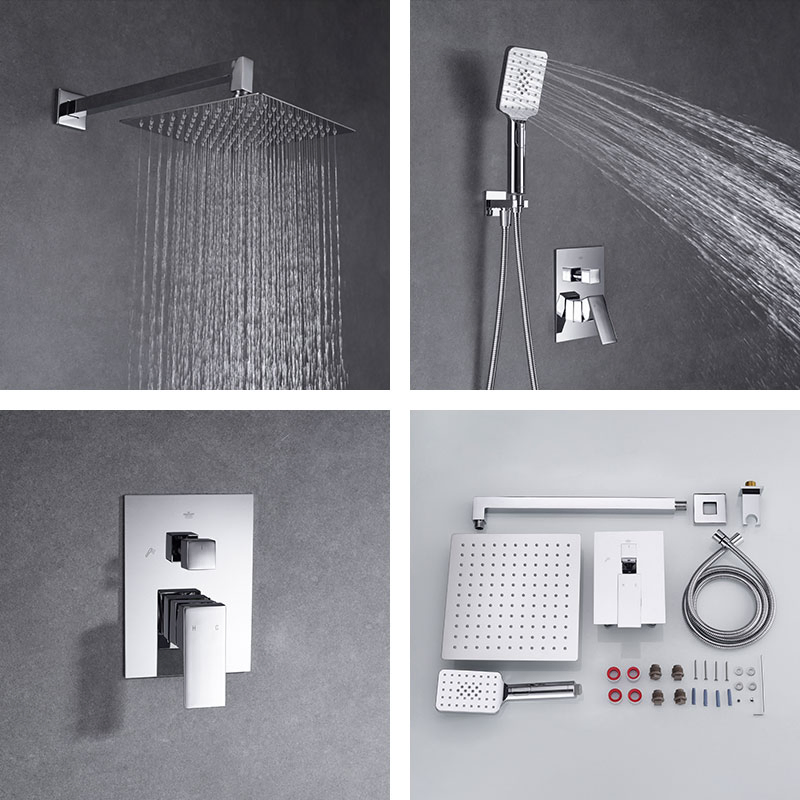 China Factory Wholesale Showerhead Bathroom Faucet Grifo Conceal Shower Set
