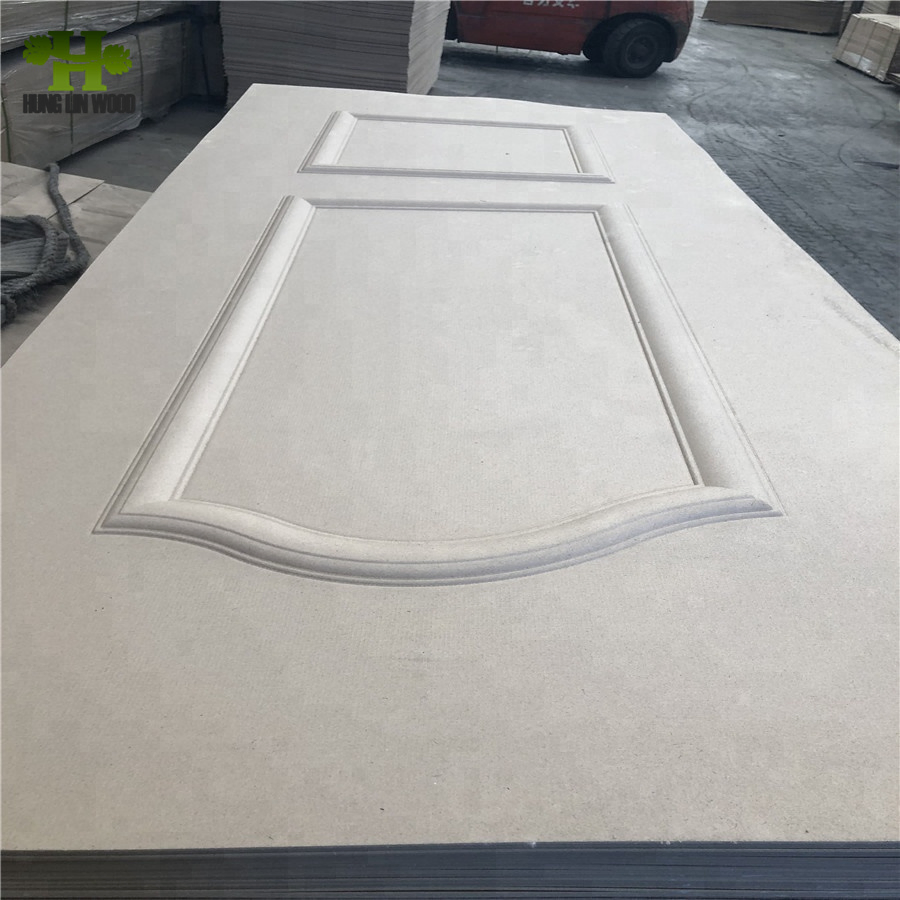 Natural Wood Veneer HDF Moulded Door Skin for Interior Door