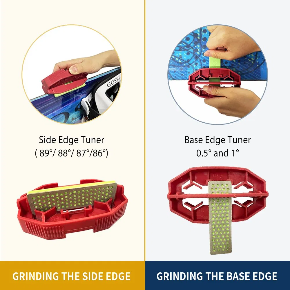 Ski and Snowboard Diamond Edge Files Diamond Whetstone Ski Edge Sharpeners for Skiers and Snowboarders