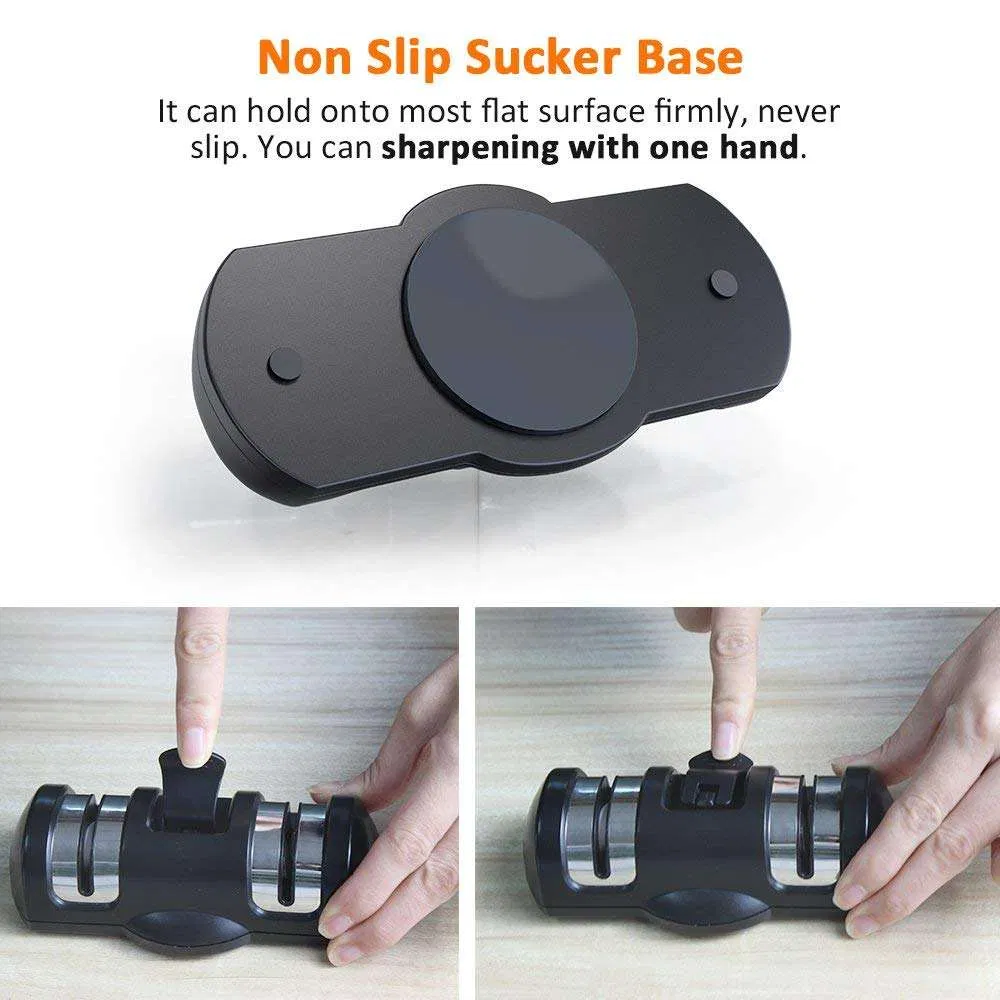 Creative Kitchen Accessories Knife Sharpening Tool Ceramic Suction Knife Sharpener System