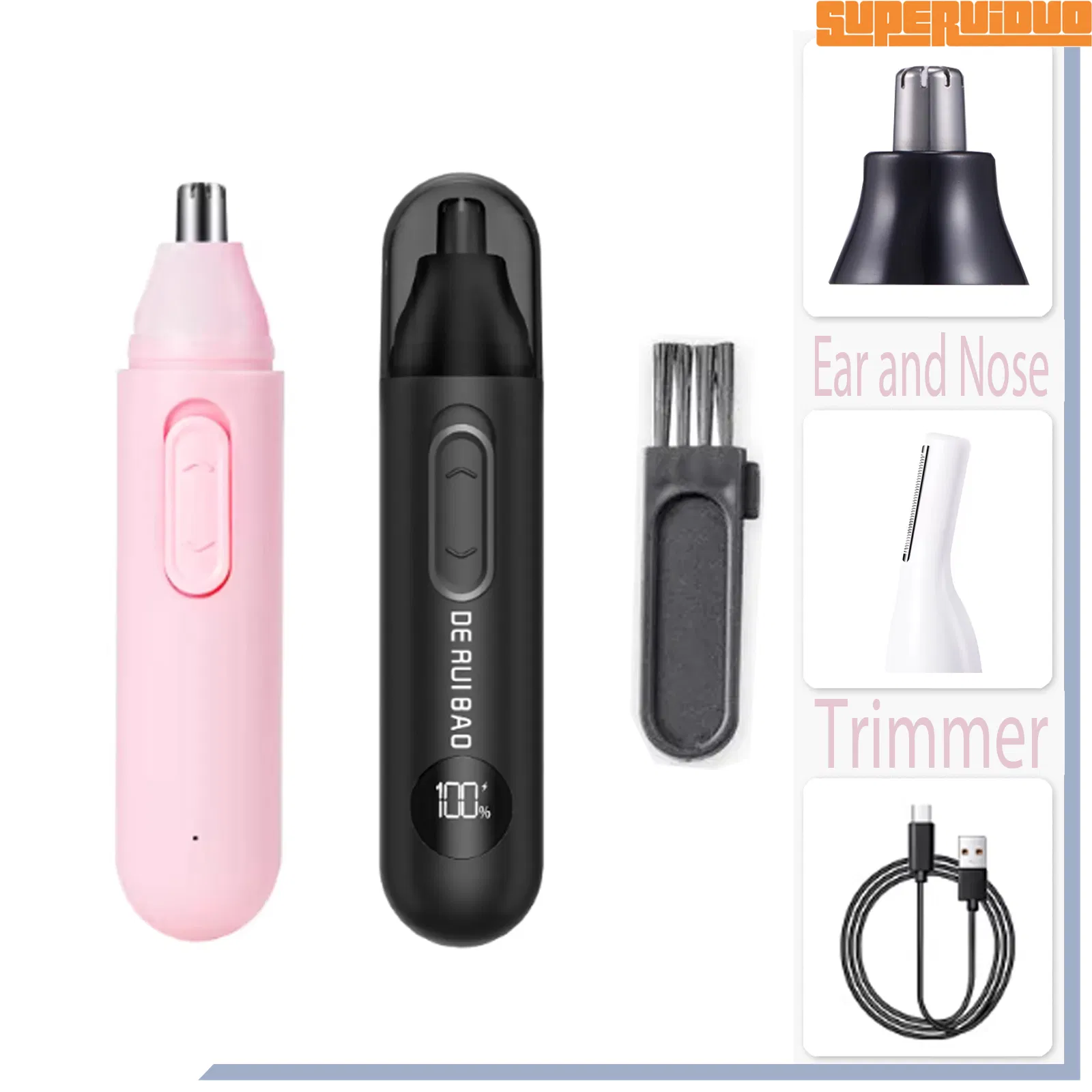 Ipx6 Fully Submersible Waterproof Ear and Nose Trimmer