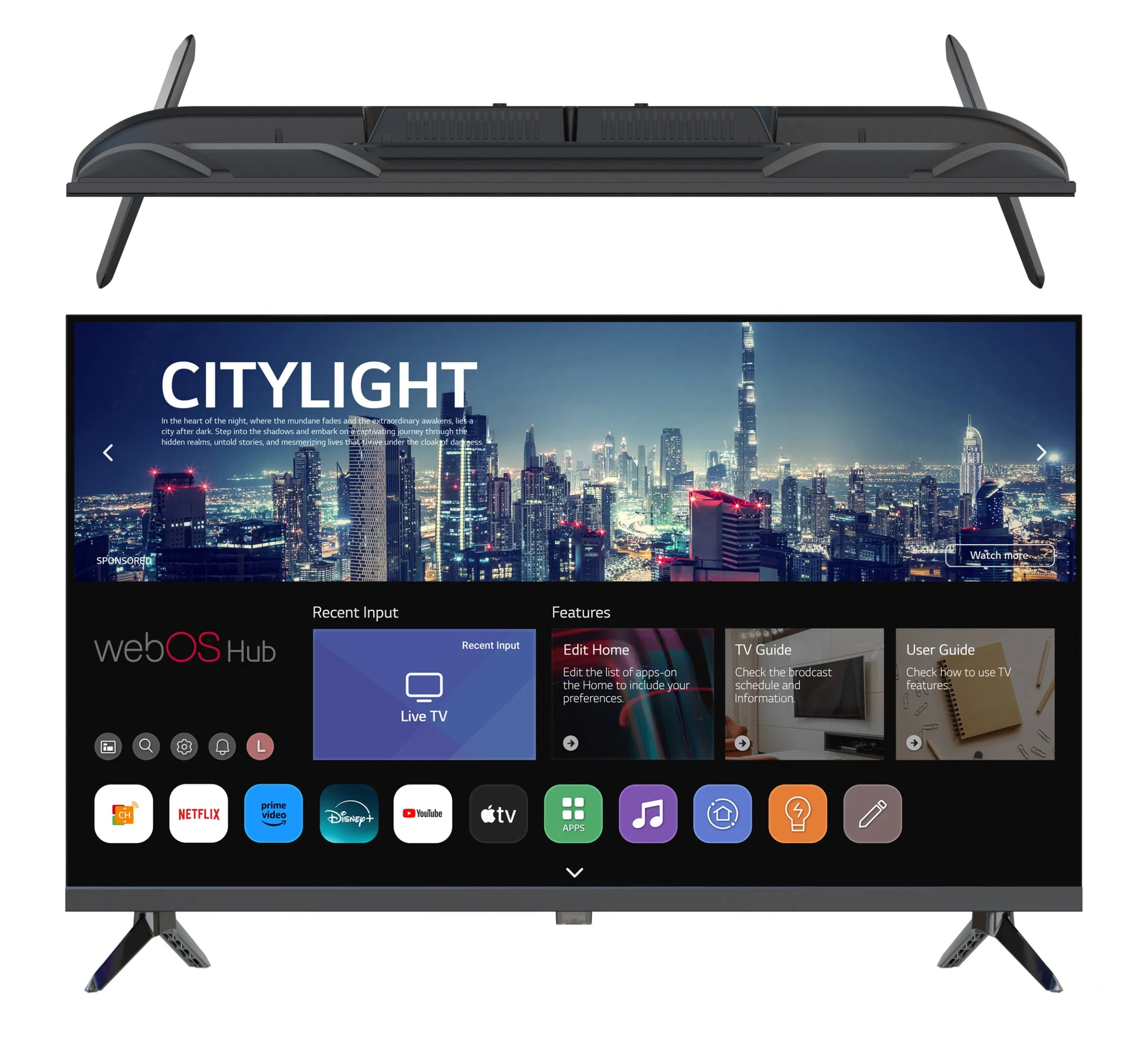 Android Google Webos Vidaa Frameless Bezel-Less 50inch 4K FHD Smart Digital LED Tizen Television Google TV
