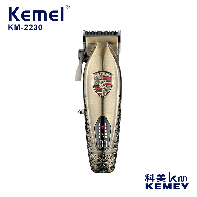Kemei Km-2230 Men Cordless Hair Clippers Salon Series Barber Clipper Rechargeable Professional Electric Hair Clipper