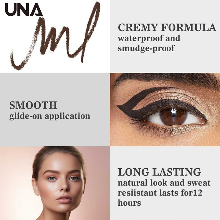 2in1 Private Label Eyeliner Pencil with Sharpener 12 Hours Sweat Resistant Liner Eye Waterproof Eyeliner Pencil