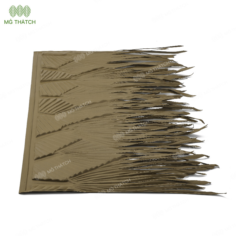 Factory Wholesale Artificial Thatch Roofing Price Waterproof Plastic Synthetic Palm Thatch
