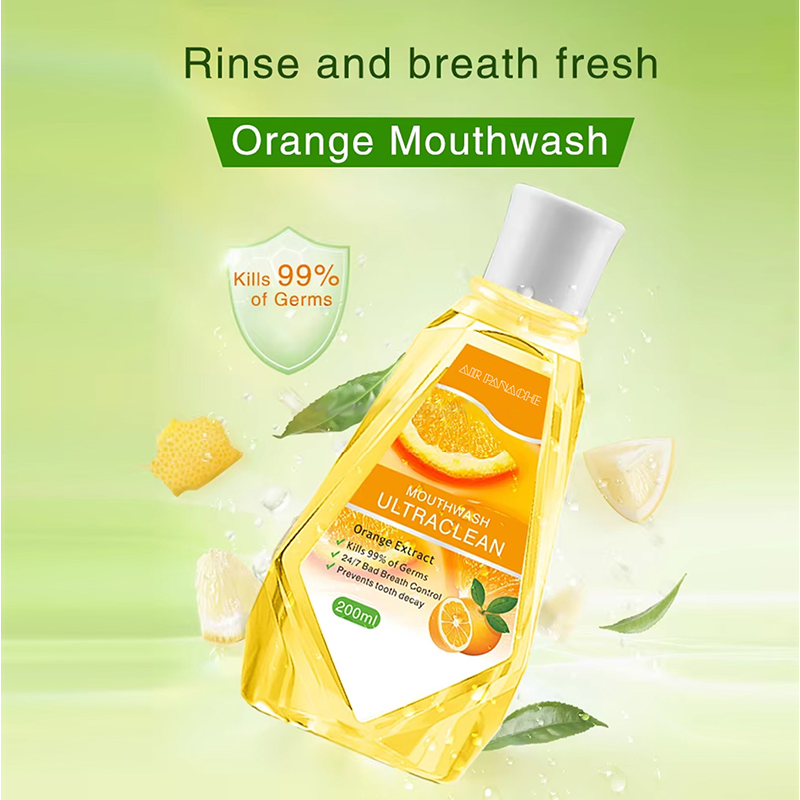 OEM Mouthwash for Dental Clinics, Gyms & Home Oral Care Custom Antibacterial Fluoride 200ml Travel Size Mouthwash Mintt