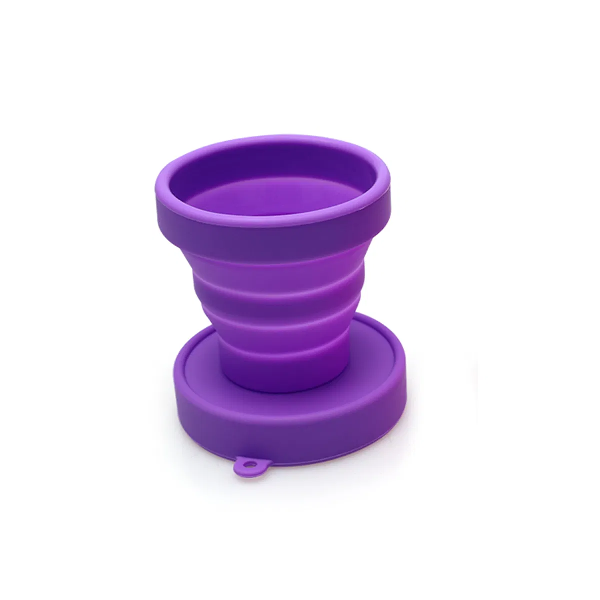 Складная силиконовая кружка с крышкой, 16 oz