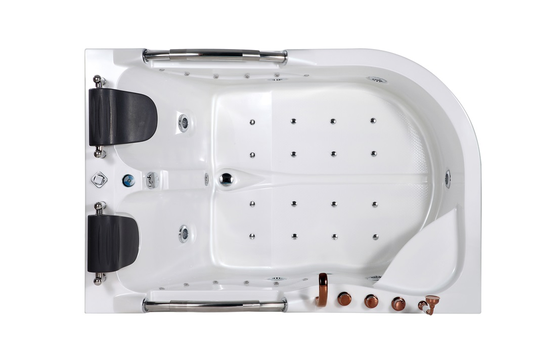 Акриловая массажная ванна с насосом и пузырьками воздуха на двоих