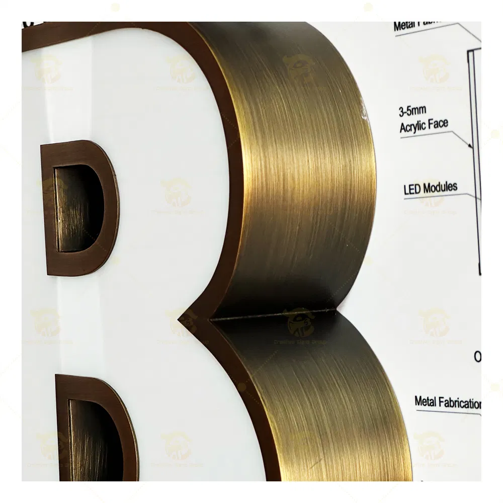 Face Illuminated Channel Letters Custom LED Front Lit Sign Letters