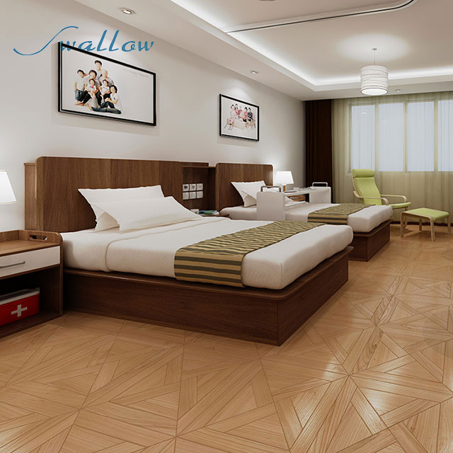 China Wooden Bedroom Panel Bed Hotel Bedroom Furniture Sets - China Bedroom Furniture, Swallow