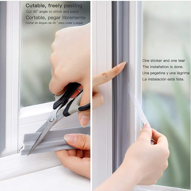 Sliding Window Weather Strip Soundproofing Self Adhesive PU Foam Door and Window Gap Seal Tape