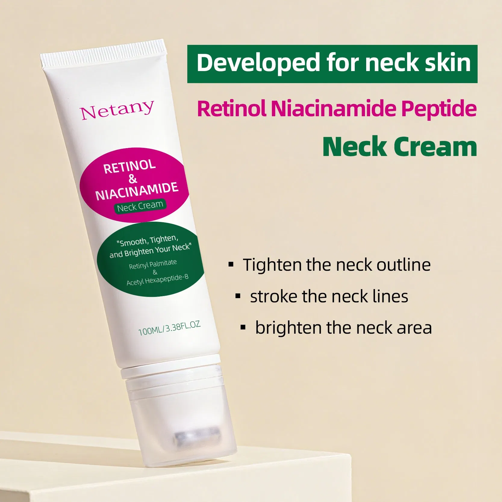 High Quality Nicotinamide Peptide Neck Cream Anti-Wrinkle Brightening and Dark Spot Defense