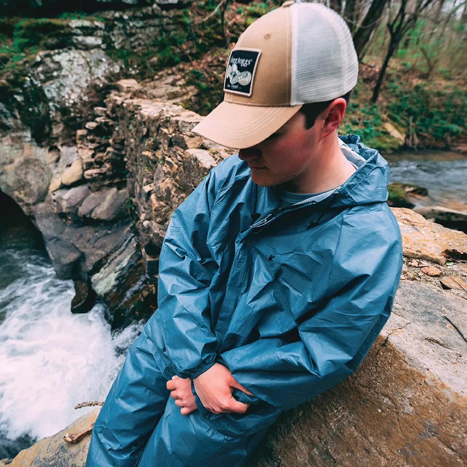 Lightweight Green Custom Logo Waterproof Rain Suit Rain Jacket Raincoat Workwear