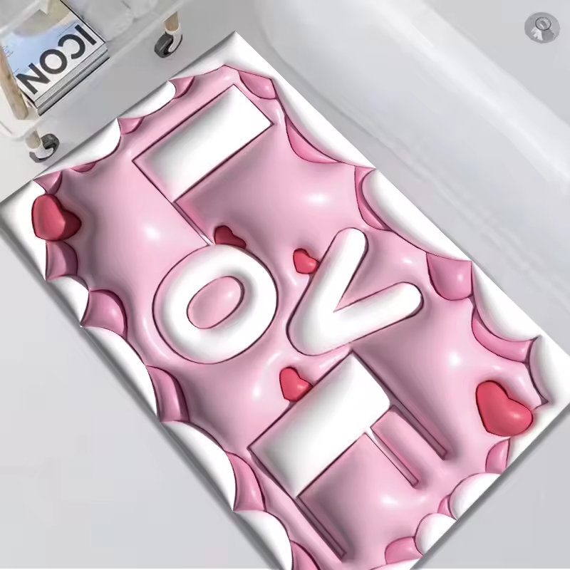 Wholesales Foot Mat Super Absorbent Diatomaceous 3D Printing Bath Mat