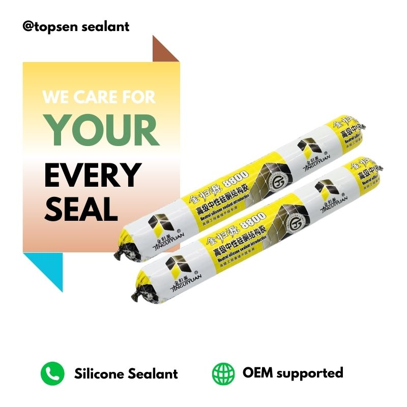 Topsen 8800 UV-Resistant Structural Silicone Sealant for Exterior Glazing Systems
