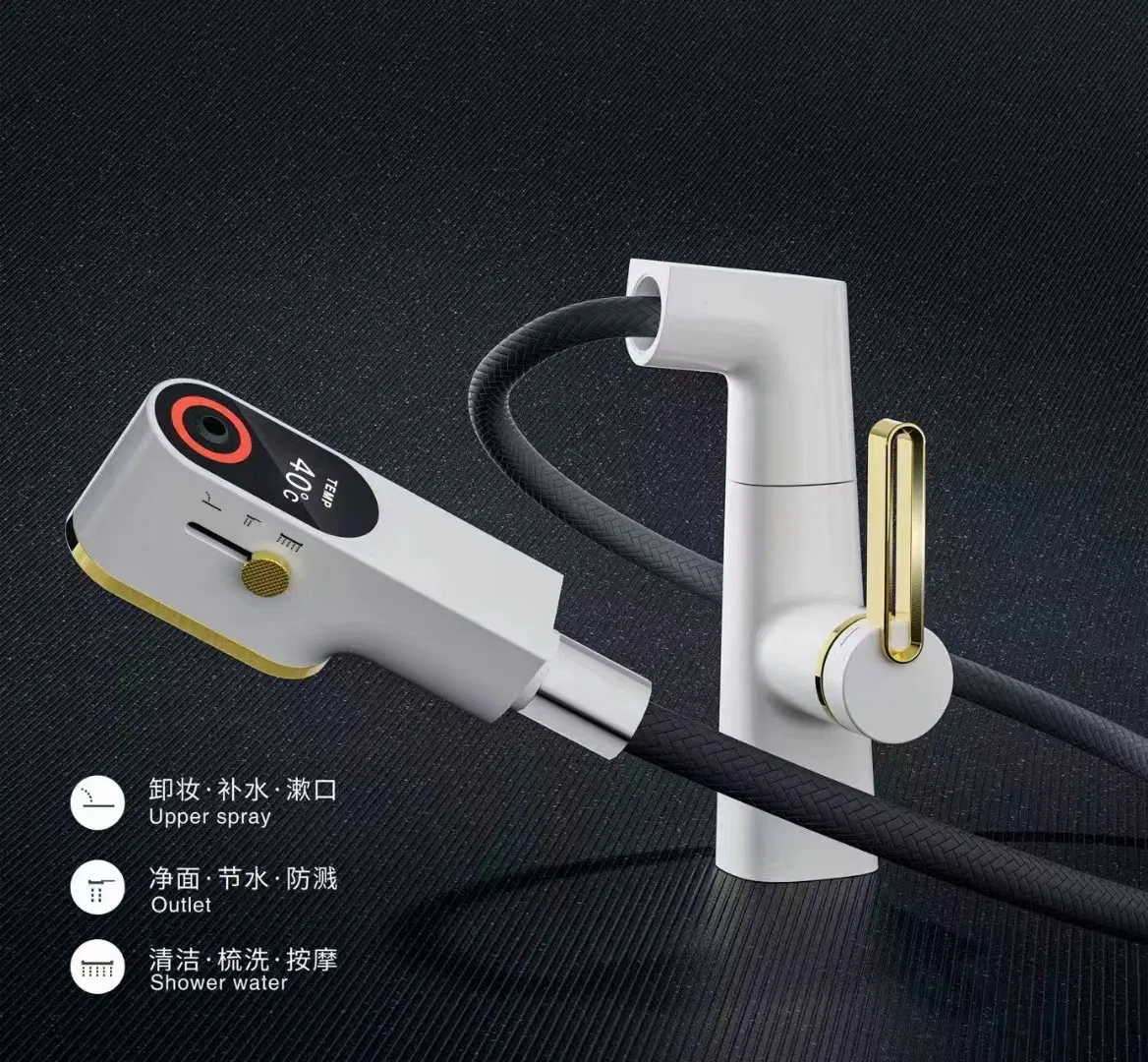 Кухонный смеситель с выдвижным изливом, черный