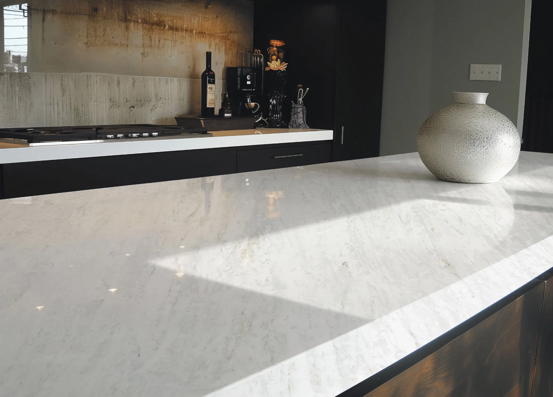 Silica Free Artificial Quartz Slab Safe for Indoor & Commercial Use