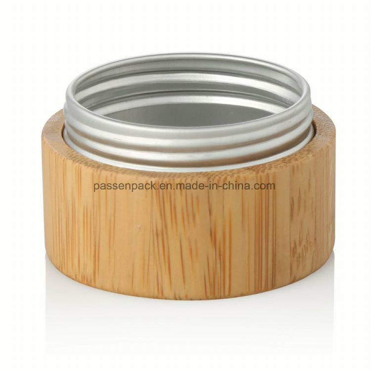 100g Bamboo Aluminum Jar Engraving Bamboo Jar Cream Jar