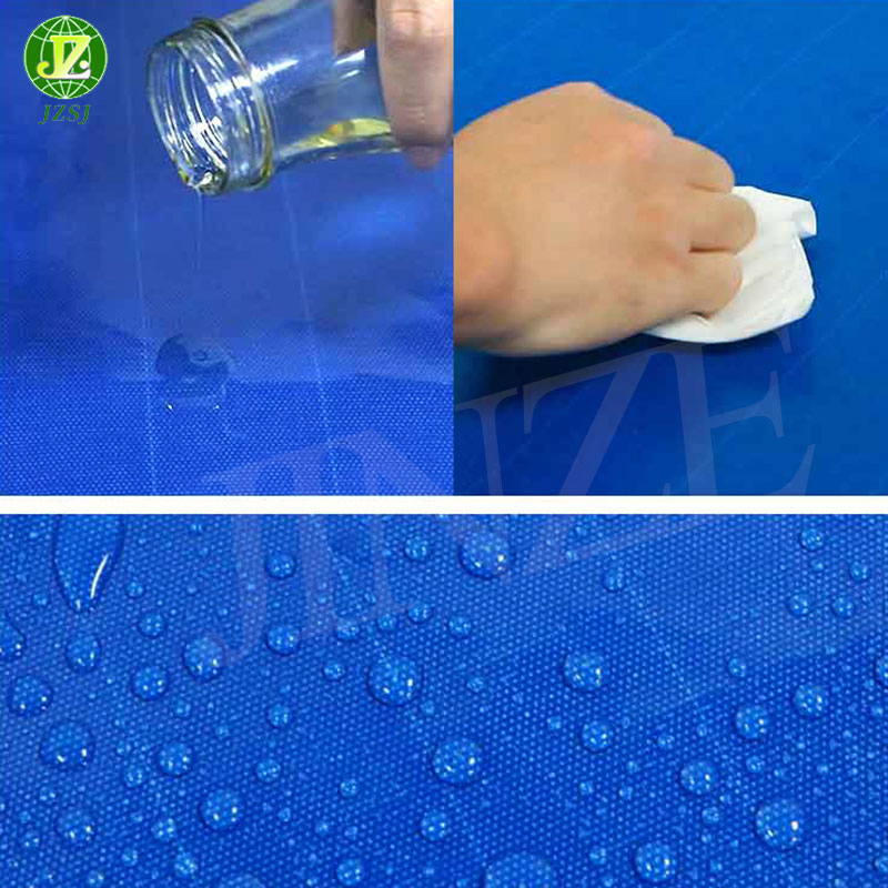 300GSM 1000d PVC Coated Canvas Ripstop Pattern Red Blue Waterproof Rubber Apron for Food Processing Industrial Easy Clean China Factory Customized