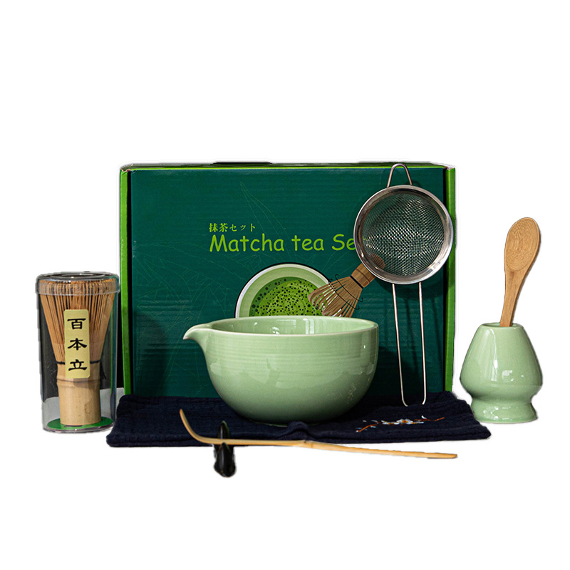 Набор для матчи с бамбуковым венчиком и чашей