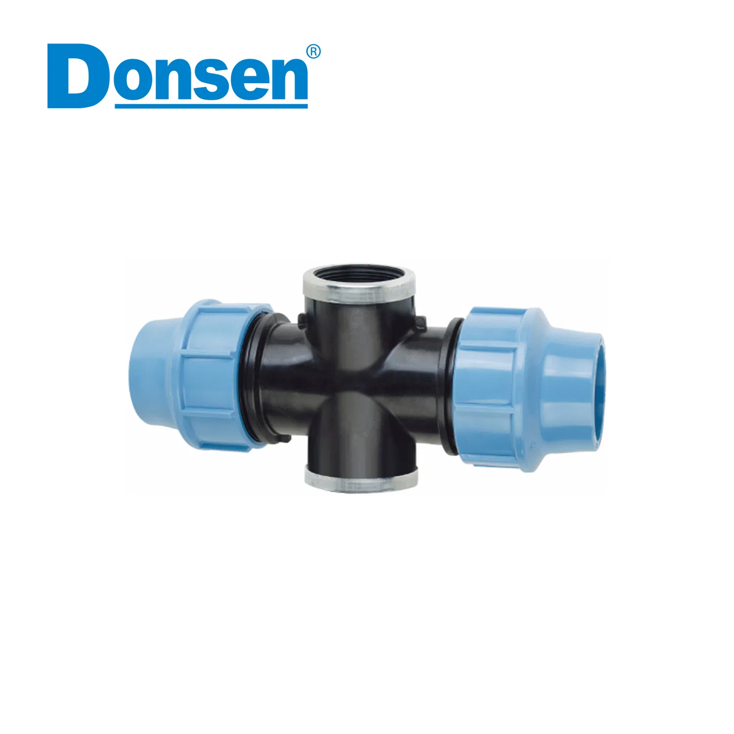 90 Degree Tee with Threaded Female Take off PP Compression Fittings