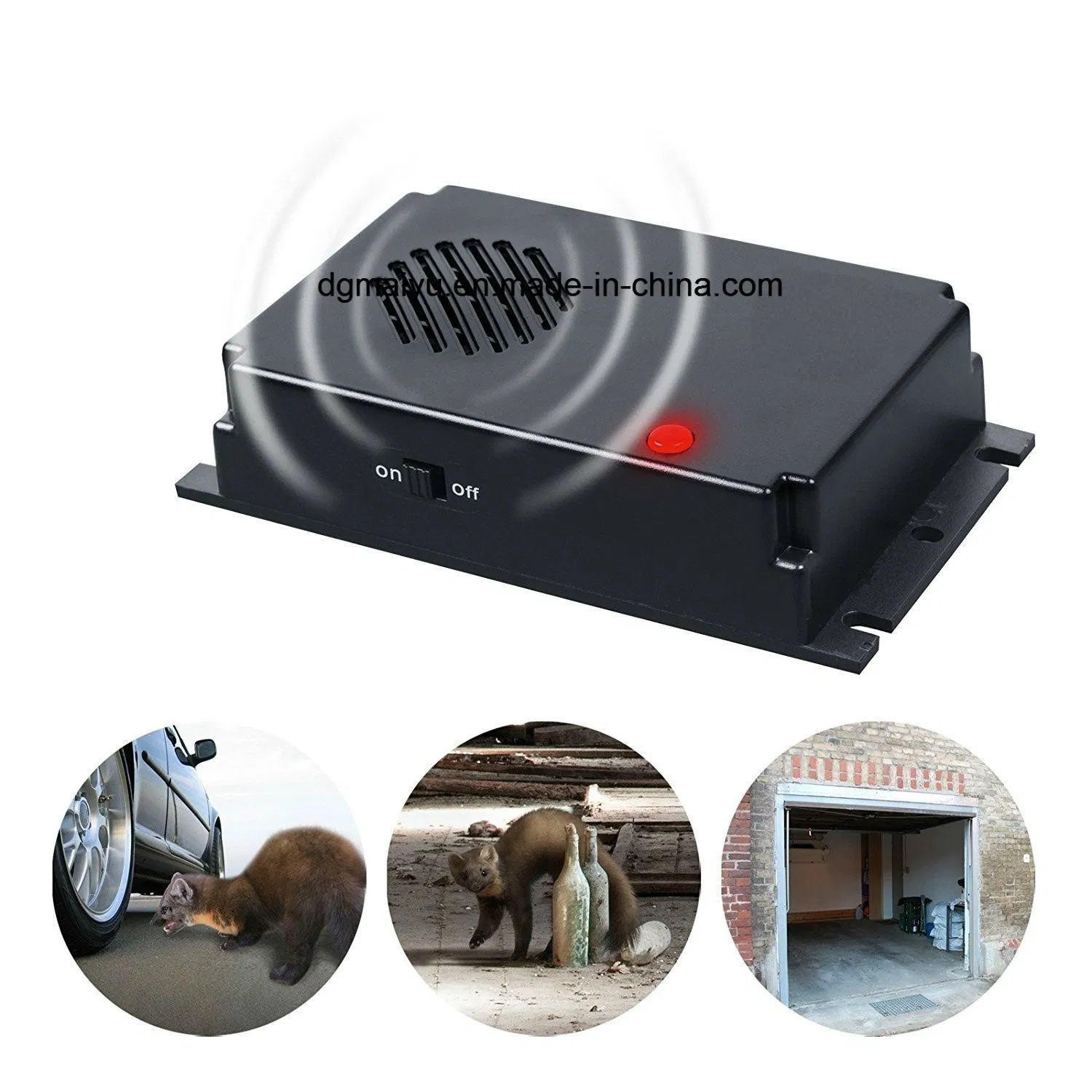 Ultrasonic Rodent Repellent with Battery Powered Mouse Mole Repeller
