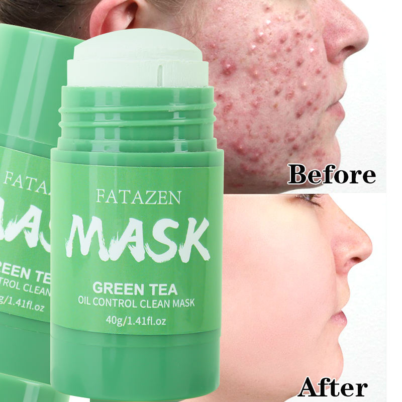 Private Label Natural Organic Facial Clay Mask Stick Green Tea Purifying Stick Mask Facial Clay Mud Solid Mask Stick 40g
