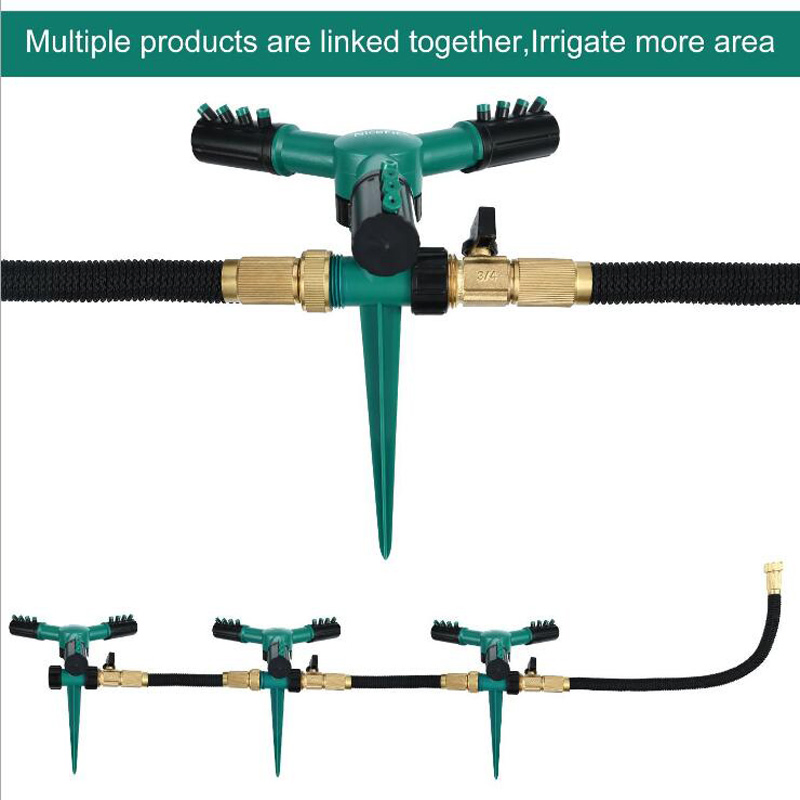 360° Rotating Automatic Lawn Sprinkler Adjustable Garden Irrigation System Durable Sprayer Esg12137