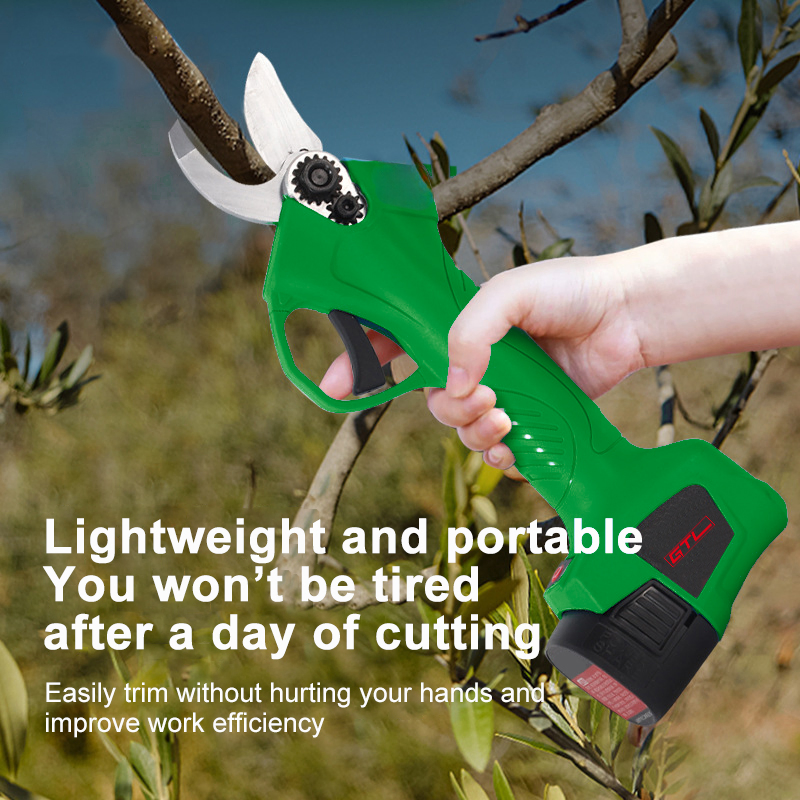 Garden Cutting Tool, Cordless Scissors Secateurs Prunning Shears with Finger Protect and Progressive Function for Safety Use (CDPS033)