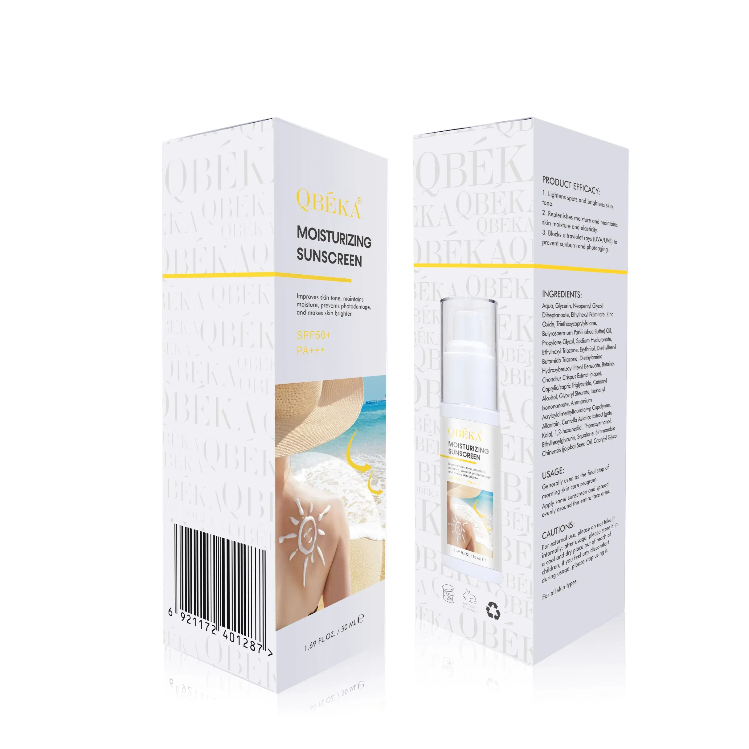 Qbeka Organic Plant Whitening Sunscreen Sun Care Sunscreen Cosmetic (60g)