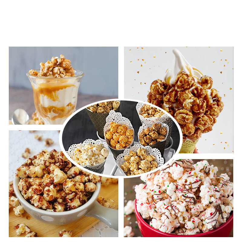 Sweet Caramel Commercial Electric Seasoning Ball Shape Popcorn Machine Mixer Plant for Cycle