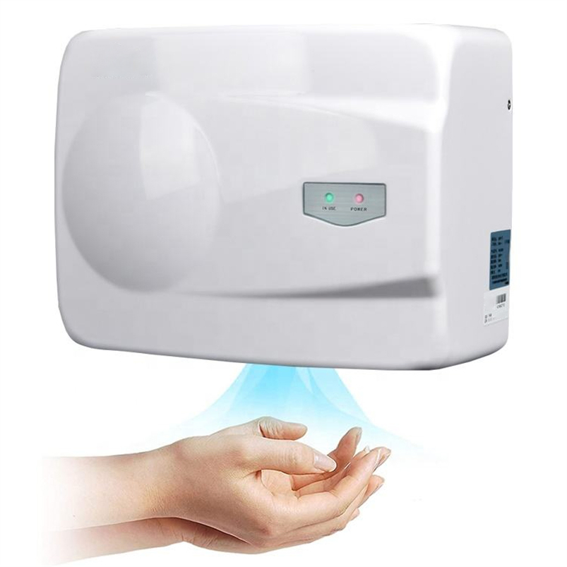 High-Speed Automatic Electric Hand Dryer: Infrared Sensor Operated, Efficient ABS Construction, Hot Air 60º C, 1500W Power, Wall Mounted