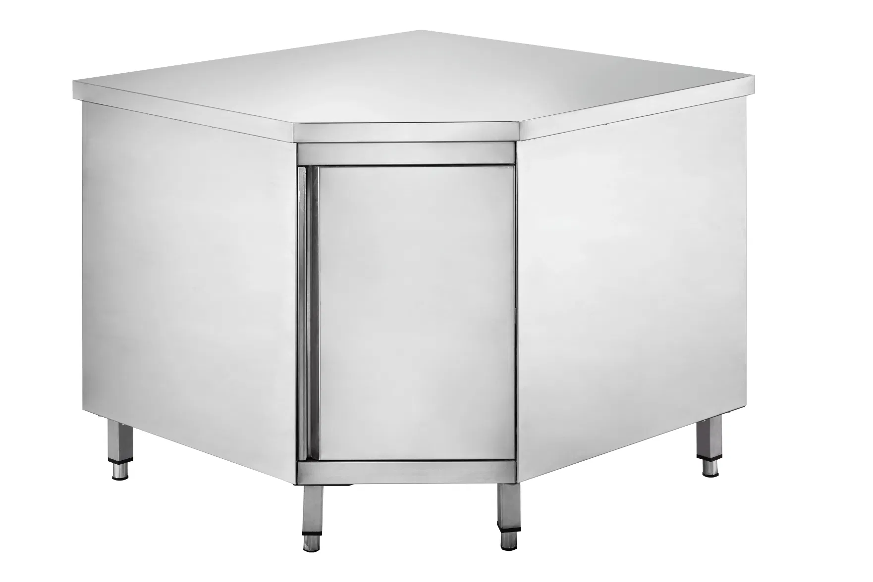 Corner Cabinet with Backsplash 600mm Width Stainless Steel Restaurant