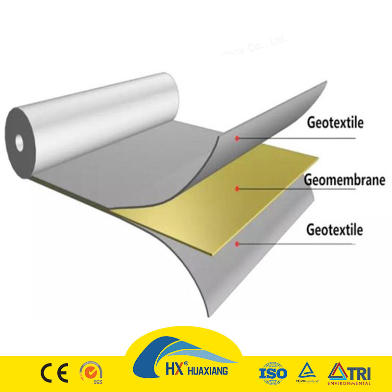 High Strength Acupuncture HDPE Plastic Waterproofing Composite Geomembrane for Fish Pond