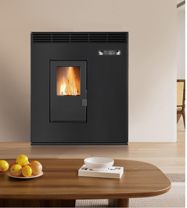 Пеллетный камин с пультом ДУ, белый