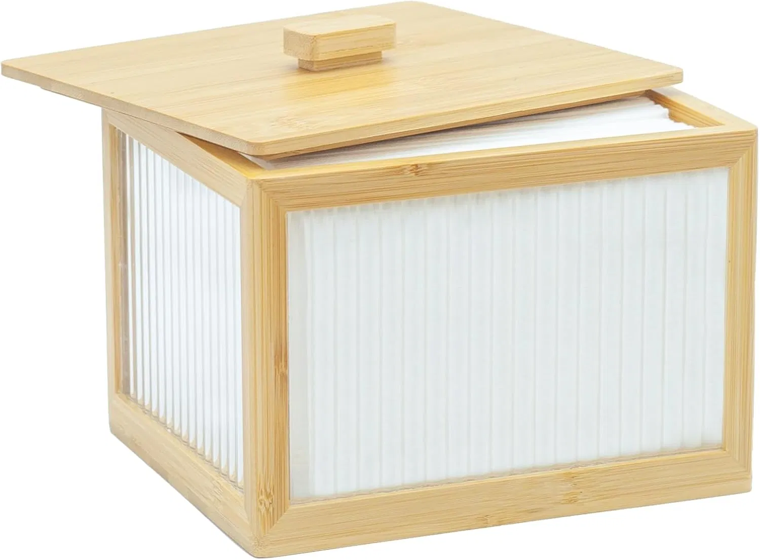 Bamboo and Organic Board Storage Makeup Remover and Face Towel Storage Box