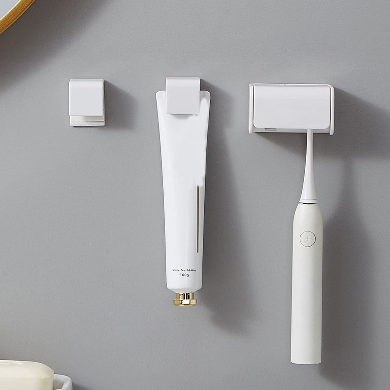 Wholesale Wall Mounted Non Perforated Bathroom Simple Toothbrush Holders Personal Grooming