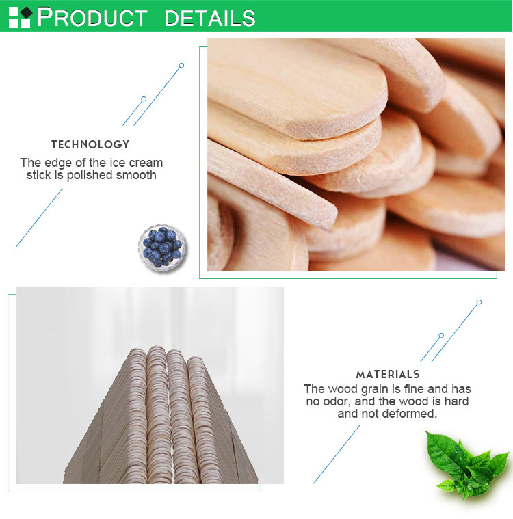 Customized Hot-Stamping Logo Printed Popsicle Sticks