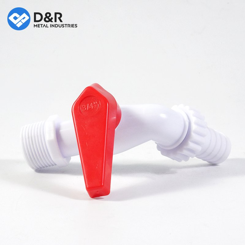 D&R Quality Plastic PVC 1/2 3/4 Water Faucet Kitchen Garden Tap Bibcock for Bathroom
