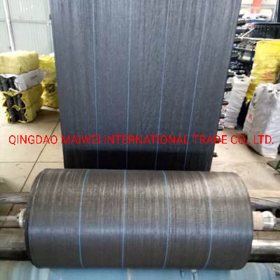 PP Woven Weed Control Mat, Black Plastic Ground Cover Woven Fabric, Woven Weed Barrier Mat for Greenhouse/Farms, Plastic Geotextile Fabric